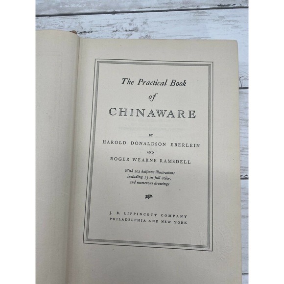 1948 The Practical Book of Chinaware by Eberlein Ramsdell Lippencott Marks China - Picture 4 of 12